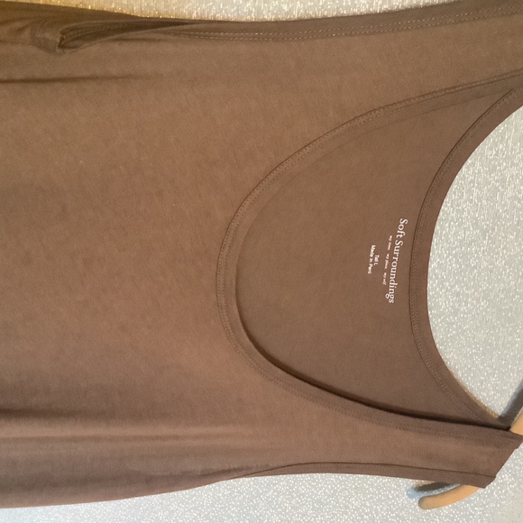 NWOT soft surrounding brown Maxi dress w pockets brown tall full length long - Picture 5 of 10